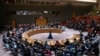People gather during the Security Council meeting at United Nations headquarters, Dec. 22, 2023. After many delays, the U.N. Security Council adopted a watered-down resolution Friday calling for immediately speeding up aid deliveries to civilians in Gaza.