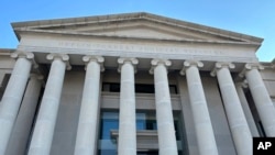 The exterior of the Alabama Supreme Court building in Montgomery, Ala., is shown Tuesday, Feb. 20, 2024. (AP Photo/Kim Chandler)