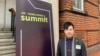 Finn Lau, a political activist from Hong Kong poses for a photo at the UK - Hong Kong Summit in London, March 27, 2023. 