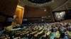 Ishmael Kalsakau, prime minister of Vanuatu, addresses delegates during a general assembly to vote on whether to ask top global court to issue opinion on climate responsibility at United Nations Headquarters in New York City, March 29, 2023.