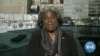 FILE - U.S. Ambassador to the United Nations Linda Thomas-Greenfield speaks with VOA during an interview at U.N. headquarters in New York, April 3, 2023. 