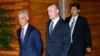 White House national security adviser Jake Sullivan is accompanied by U.S. Ambassador to Japan Rahm Emanuel as he leaves Japanese Prime Minister Fumio Kishida's office, in Tokyo, June 15, 2023.