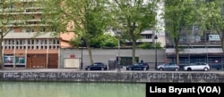 Grafitti in Paris condemns the war in Gaza.