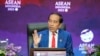 Indonesian President Joko Widodo gestures as he speaks to the media during a press conference at the end of the Association of Southeast Asian Nations (ASEAN) Summit in Jakarta, Indonesia, Sept. 7, 2023.