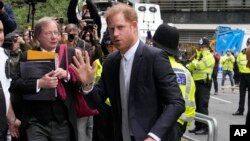 Prince Harry arrives at the High Court in London, June 7, 2023.
