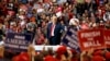 President Donald Trump arrives to speak at a campaign rally at the IX Center, in Cleveland, Nov. 5, 2018.