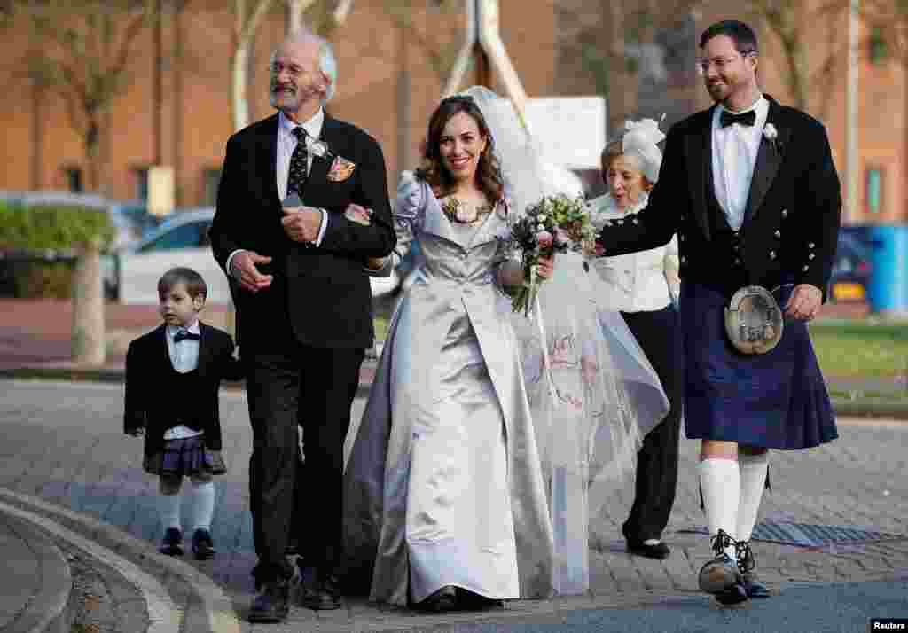 Stella Moris departs HMP Belmarsh prison in London after her wedding to WikiLeaks founder Julian Assange.