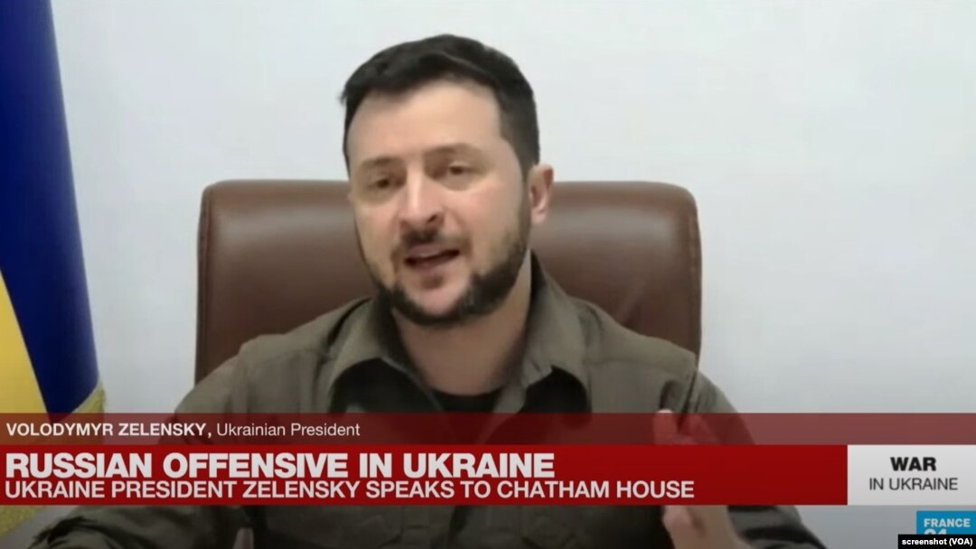 烏克蘭總統澤連斯基（Volodymyr Zelenskyy）號召國際志願兵與烏克蘭並肩作戰。
