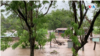 Varias viviendas anegadas en Teustepe, un municipio del departamento de Boaco, ubicado a 72 kilómetros de Managua, capital de Nicaragua. Foto: Voz de América