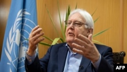 FILE - Martin Griffiths, U.N. undersecretary-general for humanitarian affairs and emergency relief, gives an interview to AFP at the U.N. compound in Kabul, Jan. 25, 2023.