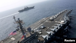 미 해군 핵 추진 항공모함 에이브러햄 링컨함(CVN-72) (자료사진)