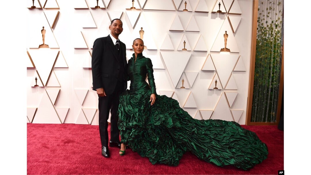 FILE - Will Smith, left, and Jada Pinkett Smith arrive at the Oscars, at the Dolby Theatre in Los Angeles, March 27, 2022.