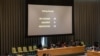 Countries vote on the removal of Iran from the Commission on the Status of Women at U.N. headquarters in New York, Dec. 14, 2022. 