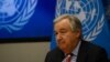 FILE - U.N. Secretary-General Antonio Guterres speaks to reporters at U.N. headquarters in New York, Aug. 3, 2022.