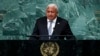 Prime Minister of Fiji Josaia Voreqe Bainimarama addresses the 77th session of the U.N. General Assembly, Sept. 23, 2022, at U.N. headquarters.