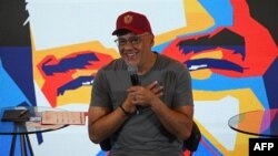 Jorge Rodríguez, presidente del parlamento venezolano y delegado de Nicolás Maduro en los diálogos con Estados Unidos, habla durante una conferencia de prensa en Caracas, el 1 de julio de 2024.