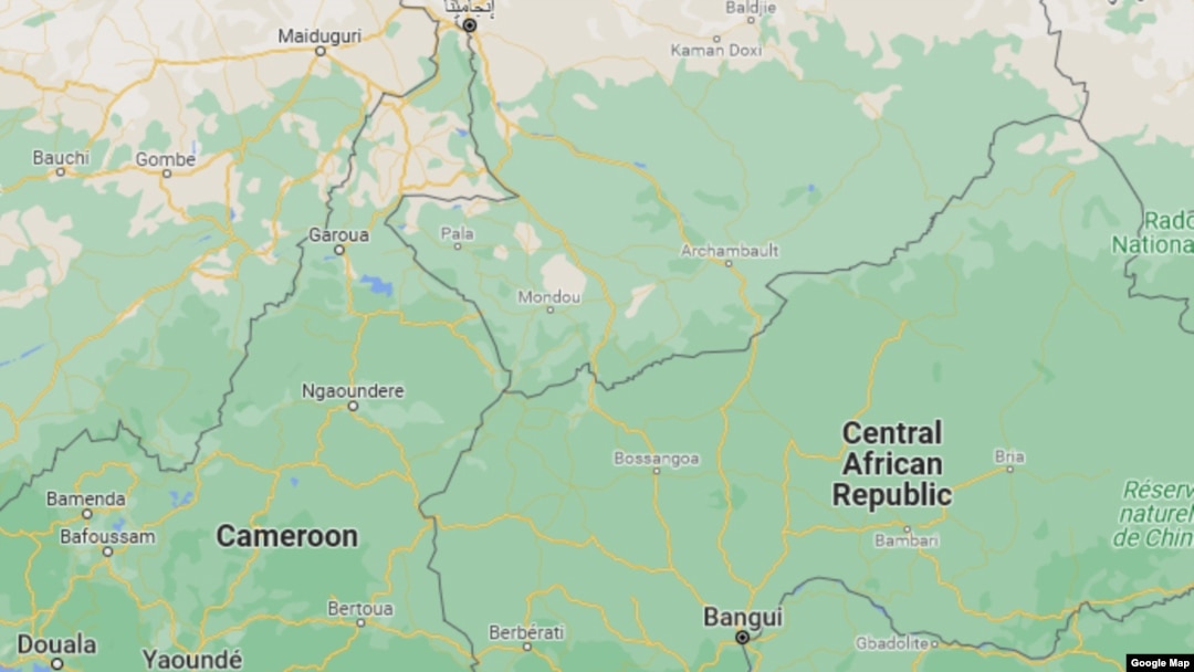 Map of Cameroon.
