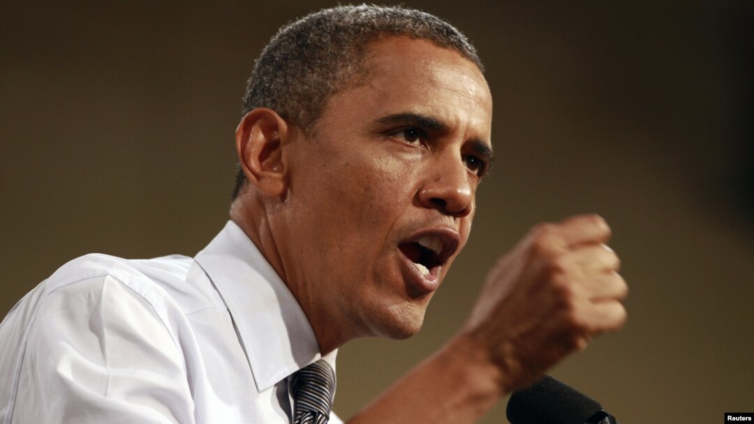 U.S. President Barack Obama speaks at a campaign rally in Las Vegas, Nevada September 12, 2012. 