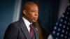 FILE - This image provided by Office of the New York Mayor shows New York Mayor Eric Adams as he speaks during an address from City Hall, Feb. 11, 2025. (Ed Reed/Office of the New York Mayor via AP)