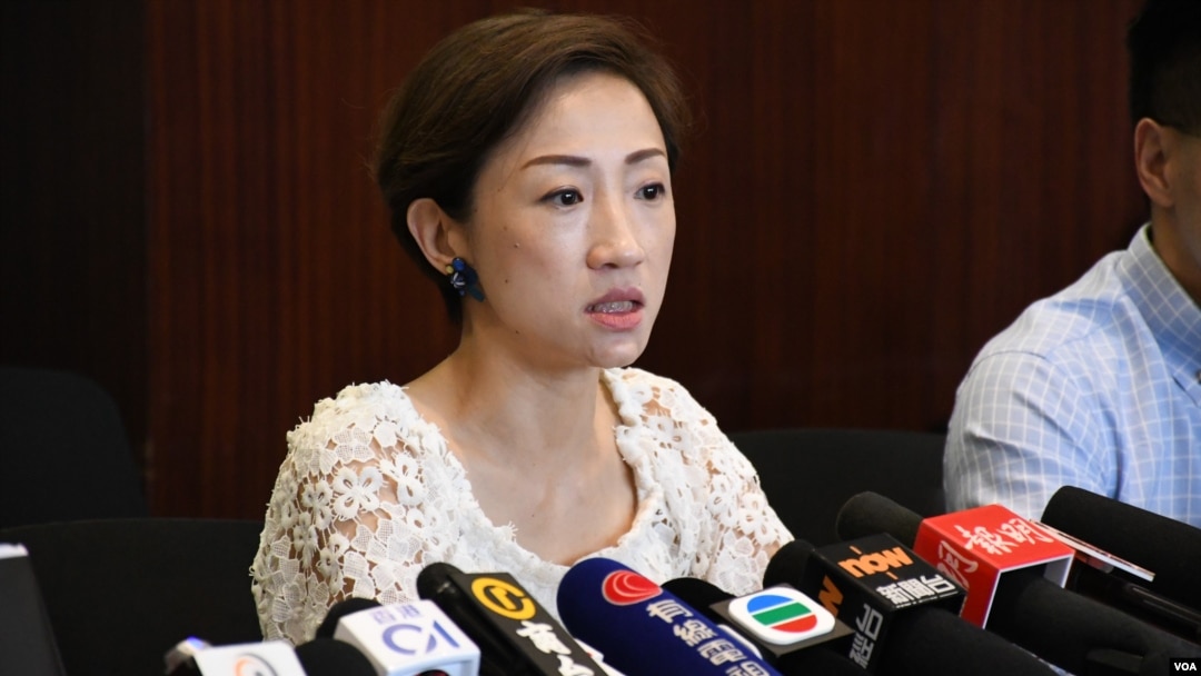 香港一地兩檢關注組召集人陳淑莊。(美國之音湯惠芸)