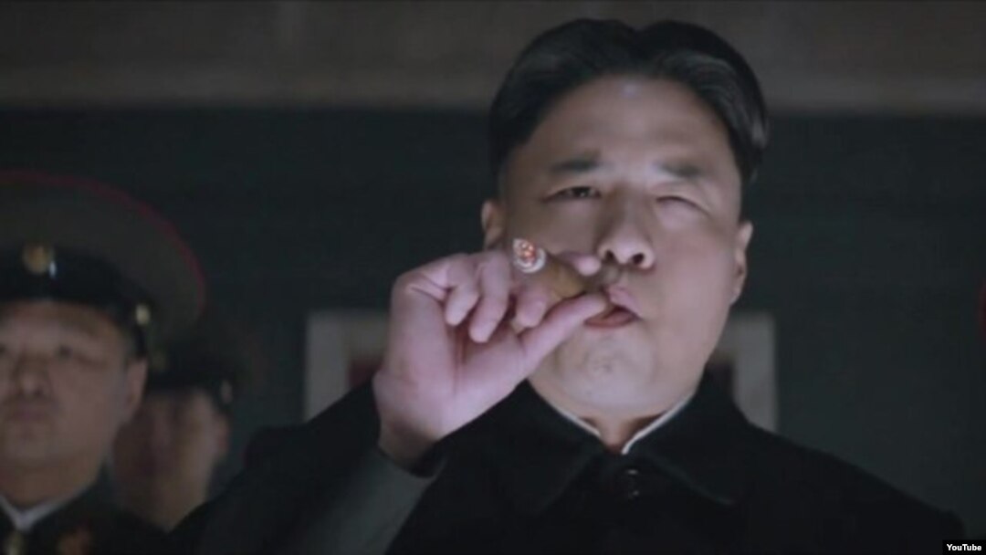 김정은 북한 국방위원회 제1위원장 암살 작전을 그린 미국 코미디 영화 '인터뷰' 예고편 중 한 장면.