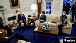 Biden meets with senators