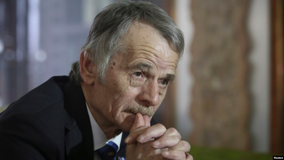 Crimean Tatars leader Mustafa Dzhemilev during an interview in Kyiv, March 15, 2014. 