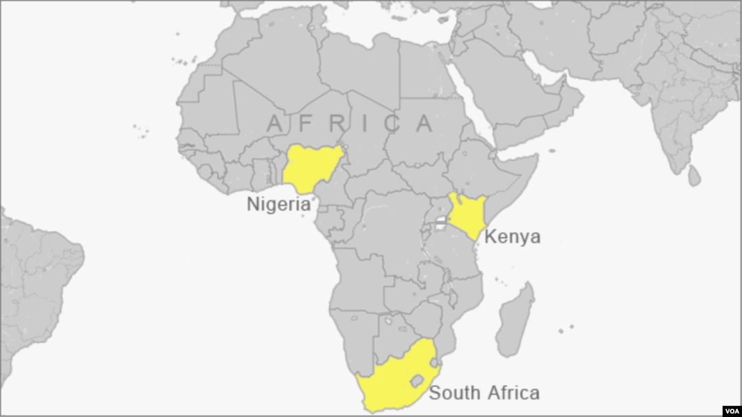 Map highlighting African nations looking to establish or expand nuclear power capabilities.