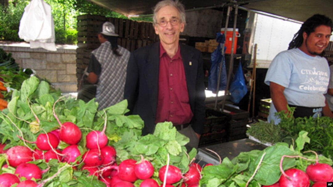 Bob Lewis with radishes