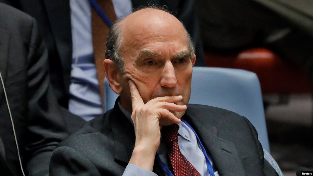 Elliott Abrams, representante de EE.UU. para Venezuela dice que habrá más sanciones a bancos que respaldan al presidente en disputa de Venezuela, Nicolás Maduro.