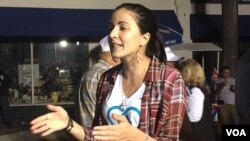 Rosa María Payá, hija del fallecido disidente político cubano Oswaldo Payá Sardiñas. (VOA / G. Tobias)