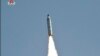 FILE - An image made from video of a news bulletin aired by North Korea's KRT on May 22, 2017, shows what was said to be the test-launch of a Pukguksong-2 missile at an undisclosed location in North Korea. 