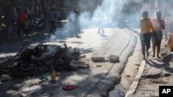 Violência de gangues no Haiti.