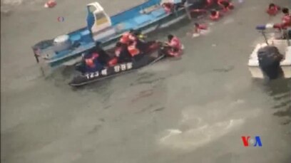 2014-07-29 美國之音視頻新聞: “歲月號”生還者用窗簾和消防水龍帶逃生