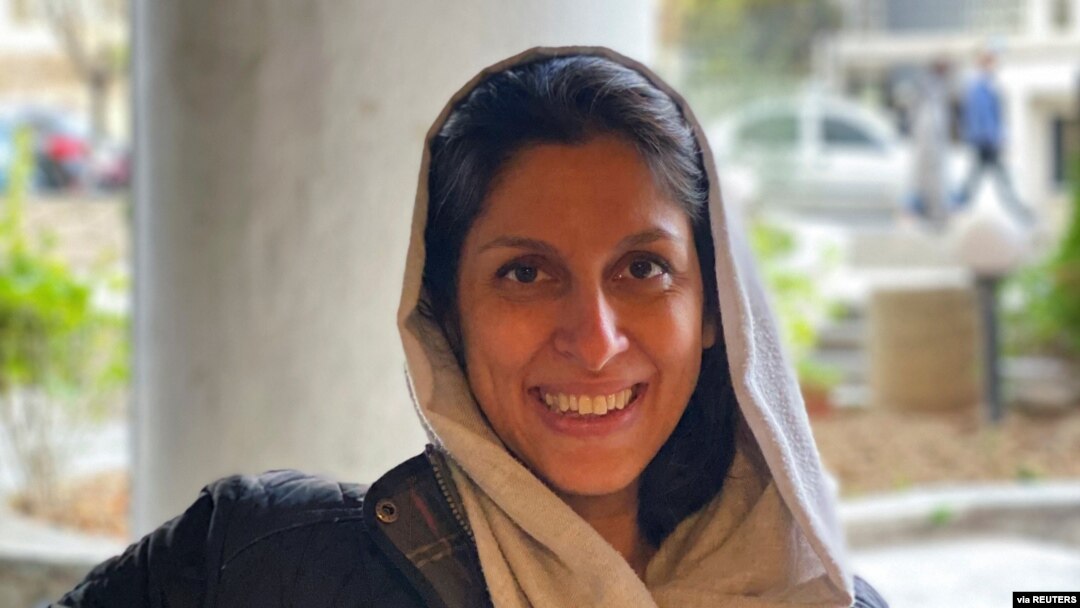 FILE - A British-Iranian aid worker, Nazanin Zaghari-Ratcliffe, poses for a photo after she was released from house arrest in Tehran, Iran, March 7, 2021.