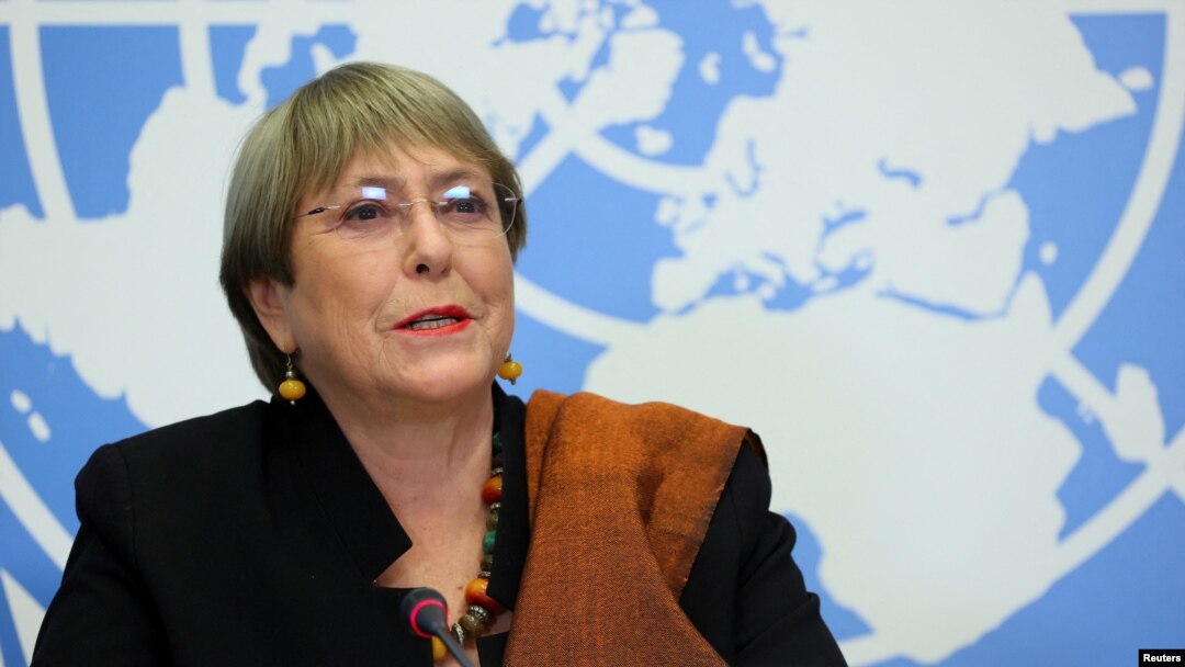 FILE - UN High Commissioner for Human Rights Michelle Bachelet.
