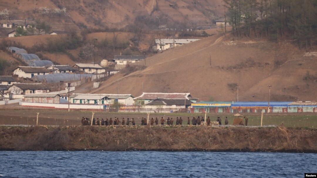 지난 2021년 4월 중국 단둥에서 바라본 북한 신의주.