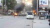 Scene of explosion in Mogadishu, Somalia, May 8, 2017. (Photo courtesy Somalia National News Agency, SONNA) 