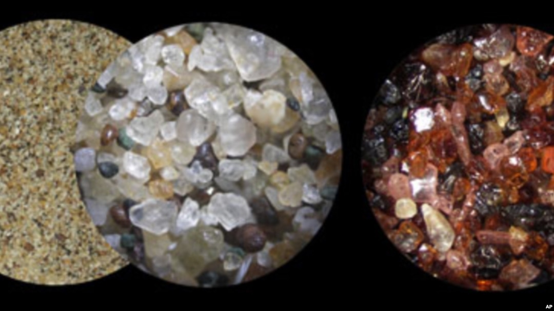 Close up, sand grain can appear jewel-like. Indeed, many gems, such as diamonds and sapphires, are made from ancient sands.