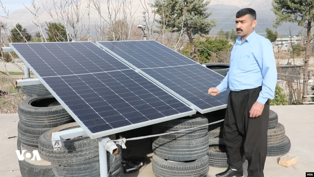The people of Shirmar, a village in Halabja province, rely entirely on solar energy instead of generators.