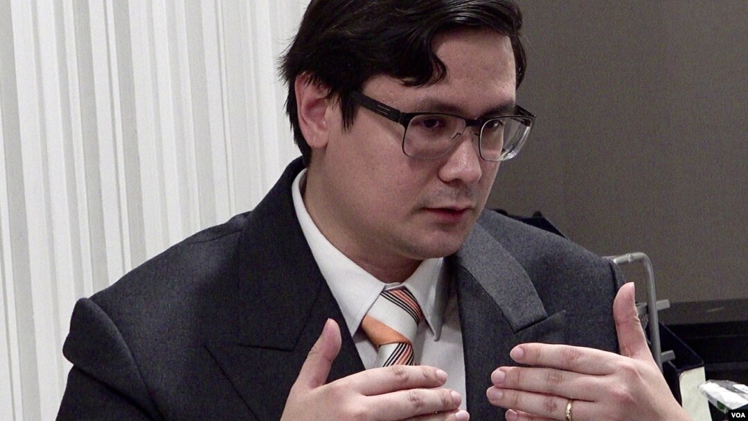 In this photo taken from video, Rangsiman Rome, chair of the Thai House Committee on National Security, talks about solutions to migration problems in his nation, in Bangkok on Sept. 25, 2024.