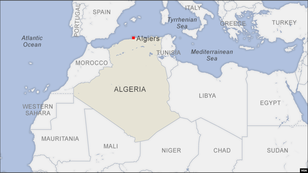 Locator map of Algeria