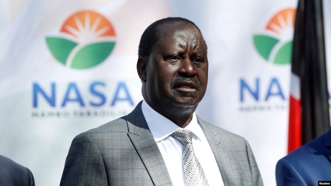Kiongozi wa upinzani Kenya, Raila Odinga akiwa Nairobi, Kenya, Feb. 1, 2018.