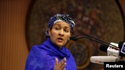 ናይጀሪያዊቷ የአካባቢ ጥበቃ ሚኒስትር መጭዋ የመንግሥታቱ ድርጅት ምክትል ዋና ፀሐፊ አሚና መሐመድ