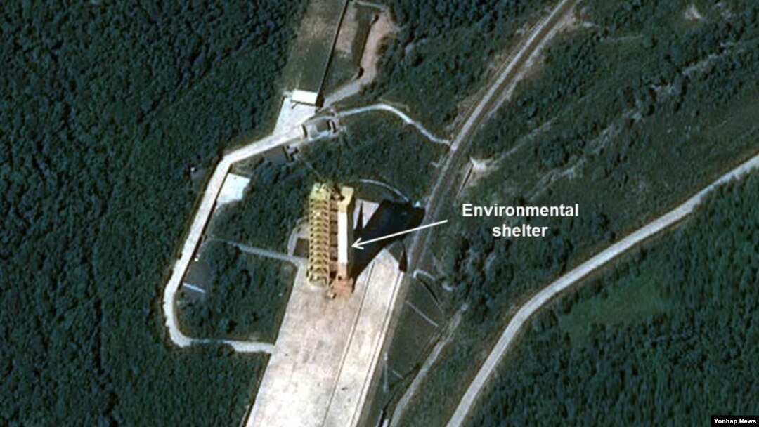 去年9月衛星圖片顯示的北韓一座導彈發射場。