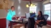 American-Thai Voters, Gade-Kwanhathai Chua (R), and Panya Chua(L) talk with VOA Thai at their home in Chantilly, VA.. Oct 9, 2020.