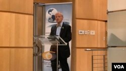 美國民主黨籍資深國會議員、眾議院籌款委員會成員布盧門瑙爾在華盛頓國際貿易協會(WITA)主辦的一場活動上發表演講。 （2019年6月26日）