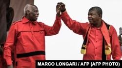 José Eduardo dos Santos (esq) e João Lourenço (dir) (Foto de Arquivo)