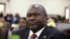 FILE - South Sudan's First Vice President Riek Machar attends his swearing-in ceremony at the State House in Juba, South Sudan, Feb. 22, 2020.