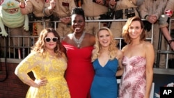 Melissa McCarthy, Leslie Jones, Kate McKinnon, and Kristen Wiig are seen at the Los Angeles Premiere of Columbia Pictures' “Ghostbusters” at TCL Chinese Theatre in Los Angeles, California, July 9, 2016. 